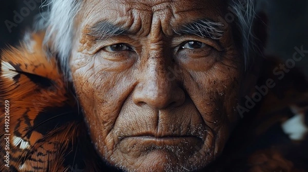 Obraz Close-up portrait of an elder