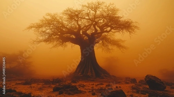 Obraz Majestic tree in a sandstorm