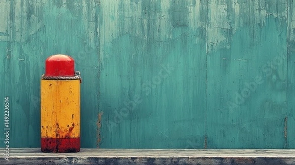 Obraz Vintage item on teal wall