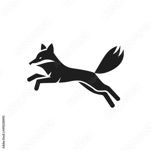 Obraz Leaping Fox Agility Icon