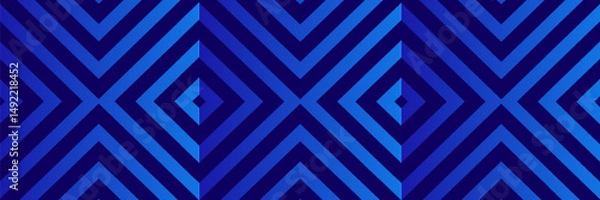 Fototapeta Blue abstract background. Geometric lines pattern. Modern shiny blue gradient lines. Futuristic technology graphic design. Suit for business, cover, header, wallpaper, corporate, website, flyer