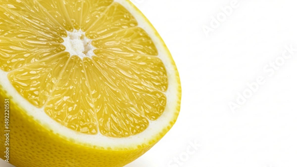 Obraz Lemon Slice Close-Up Fresh Yellow Citrus Fruit