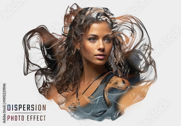 Obraz Smoke Dispersion Photo Effect Mockup