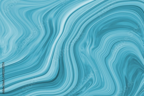 Fototapeta Light blue marble pattern texture abstract background.