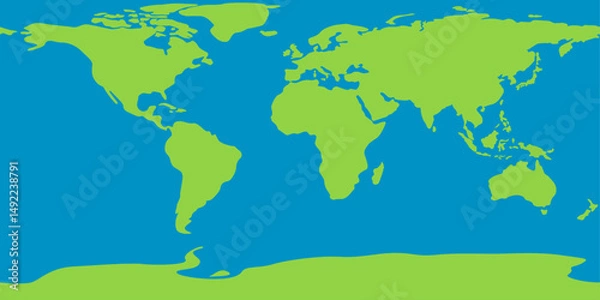 Fototapeta 世界地図　正距円筒図法　テクスチャ