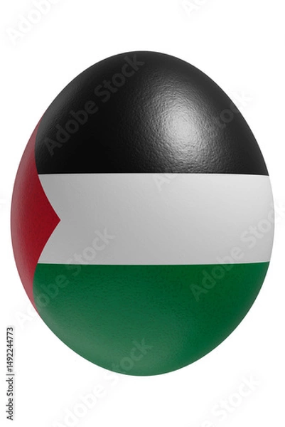 Obraz Rendered easter egg with a flag of Palestine on the surface.
