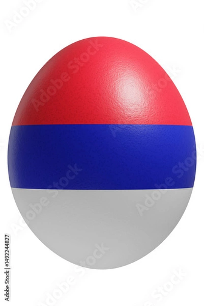 Obraz Rendered easter egg with a flag of Republic Srpska on the surface.
