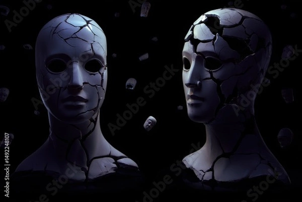 Fototapeta Abstract AI-generated colorful pattern design illustration