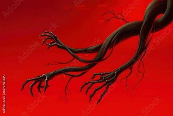 Fototapeta Abstract AI-generated colorful pattern design illustration