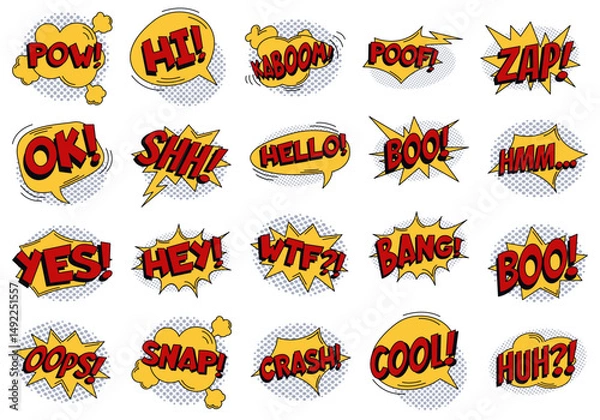 Fototapeta Exclamation Texting Comic Speech Element