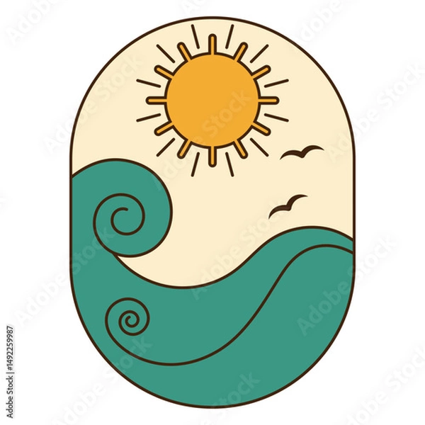 Obraz summer minimalist icon