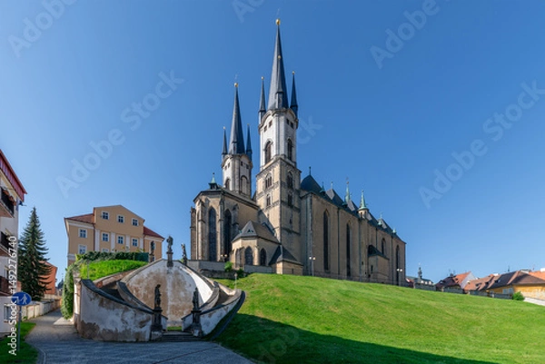 Fototapeta The Church of St. Nicholas and St. Elizabeth in Cheb is a Roman Catholic church of the Cheb parish and also the oldest existing church in Cheb - Czech Republic, Europe.