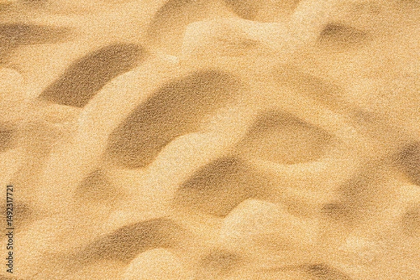 Fototapeta Soft desert sand surface with natural wind-formed textures and gentle golden tones