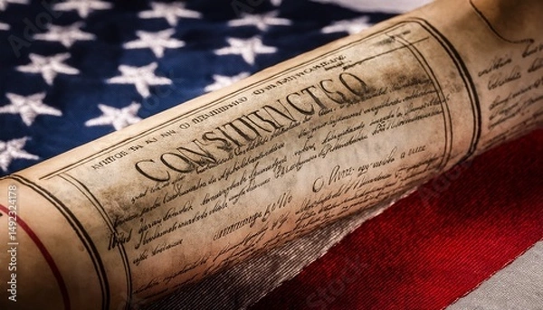 Obraz close up of the u s constitution
