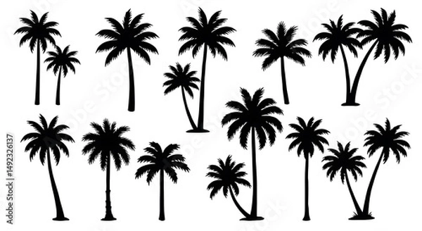 Fototapeta Palm Silhouette Serenade AI Generated