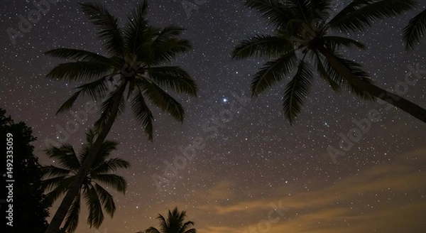 Fototapeta Celestial Palms AI Generated