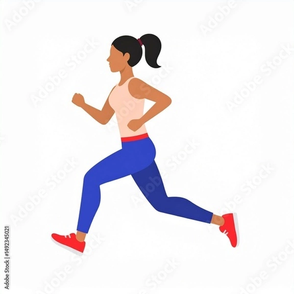 Fototapeta running man vector illustration