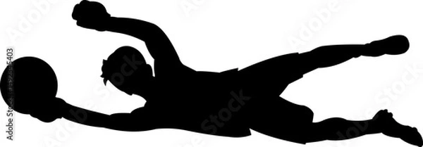 Obraz Playing Goalkeeper Silhouette