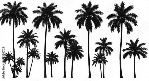 Fototapeta Midnight Palms AI Generated