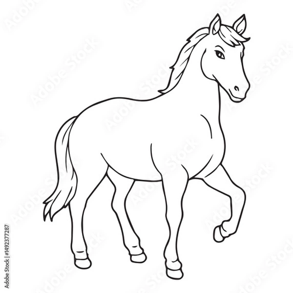 Obraz horse sketch vector illustration