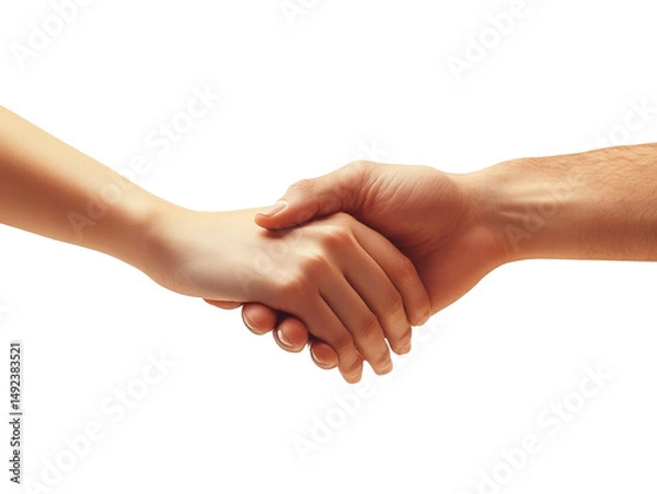 Obraz Handshake between two people showing trust and agreement in close up view