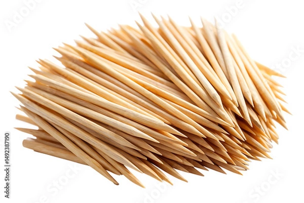 Fototapeta 
wooden toothpicks isolated on white background. PNG