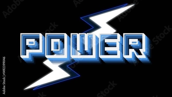 Obraz Bold Pop Up Power Text