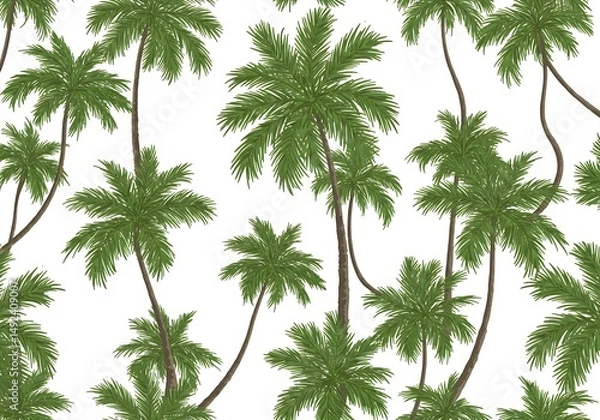 Fototapeta Palm Paradise: Endless Summer AI Generated