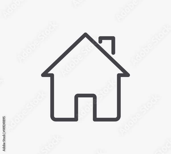 Obraz Ikona Home Line. Edytowalny skok.