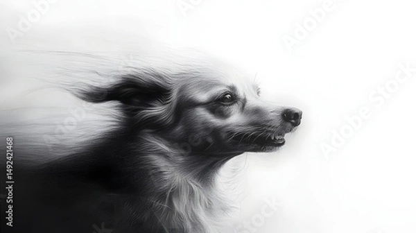 Fototapeta Majestic Dog in Motion with Blurred Background Emphasizing Speed and Grace