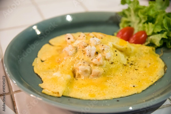 Fototapeta Omelet shrimp