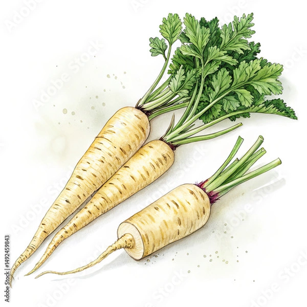 Obraz fresh vegetables on a white background