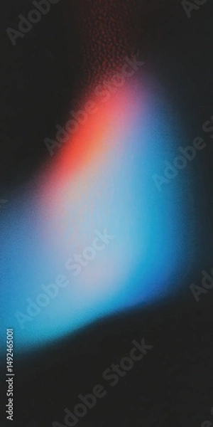 Fototapeta Vibrant Abstract Gradient with Red and Blue Light Blur on Dark Background