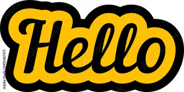 Fototapeta vector of a word "hello"