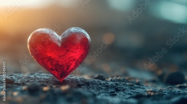 Obraz The heart icon is a symbol of affection and care, used across various platforms to express emotional warmth.