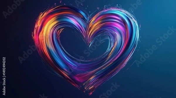 Obraz The heart icon is a symbol of love, compassion, and unity. It is commonly used in apps, websites, and designs to convey warmth and positive emotions.