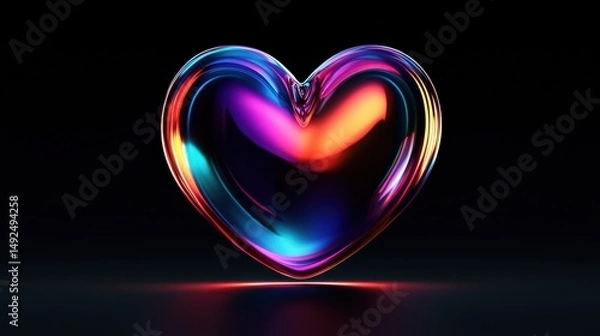 Obraz The heart icon is a universal sign of love and emotional connection