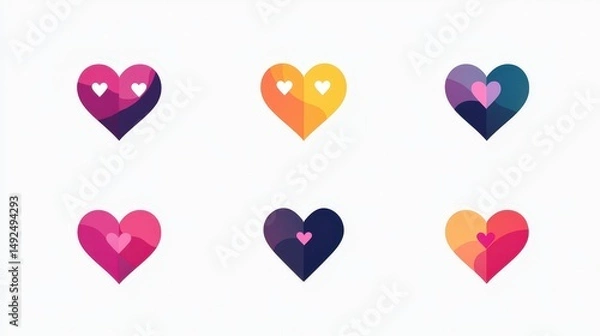 Obraz The heart icon is a versatile and powerful symbol of love, affection, and emotional connection.