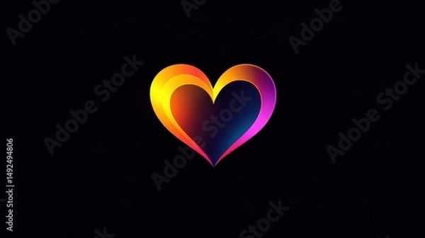 Obraz The heart icon is universally recognized as a representation of love and affection