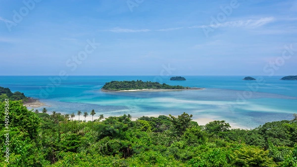 Fototapeta Natural landscape ocean view beautiful in summer Koh Chang Thailand
