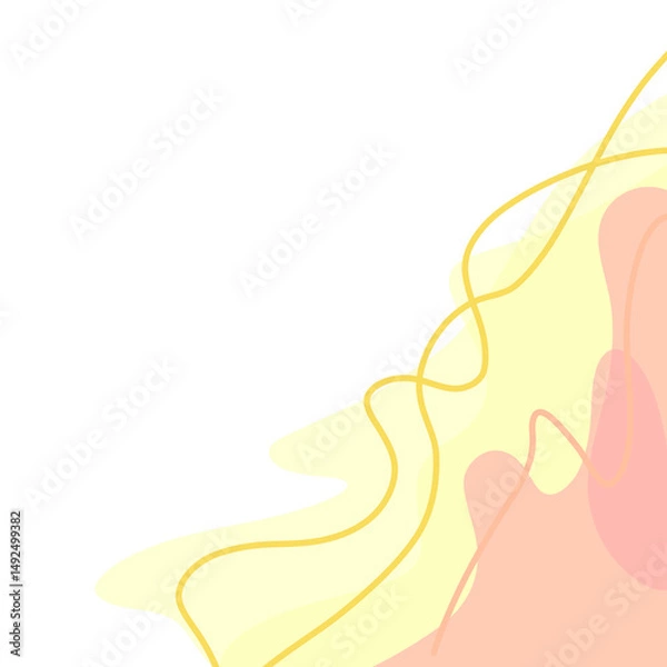 Fototapeta Wave motif element transparant background full color