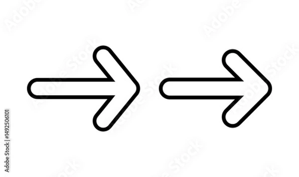 Fototapeta Arrow icon logo design. Arrow sign and symbol for web design.