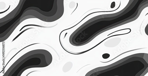 Obraz Abstract layered design with flowing forms