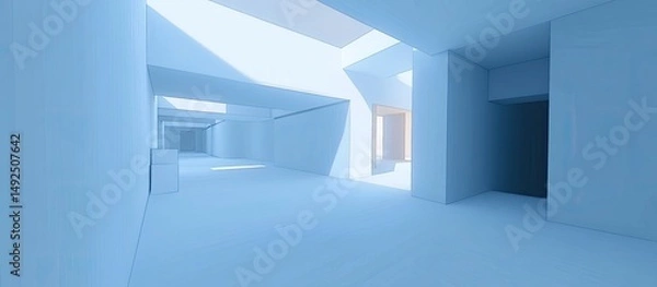 Obraz Light-filled, abstract interior space