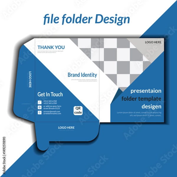 Obraz Modern Creative file folder design Template, Professional Corporate Layout