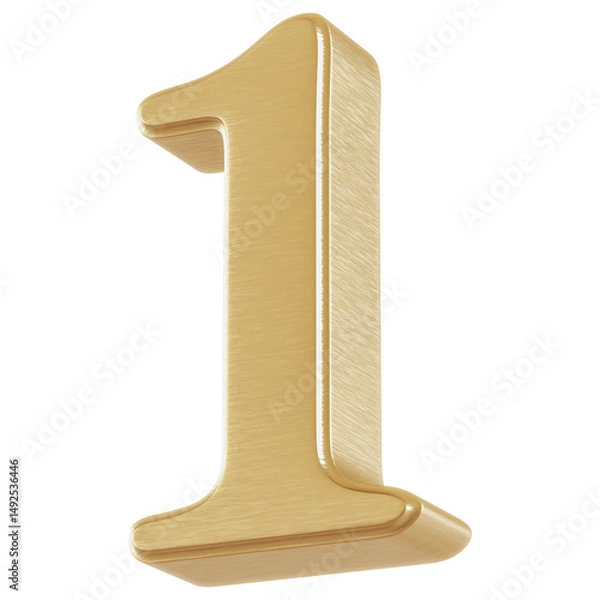 Obraz 3D Golden Number 1