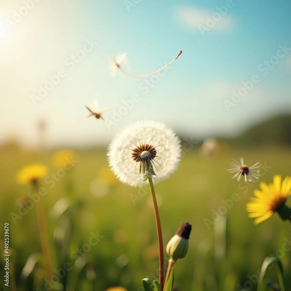 Obraz dandelion in the field