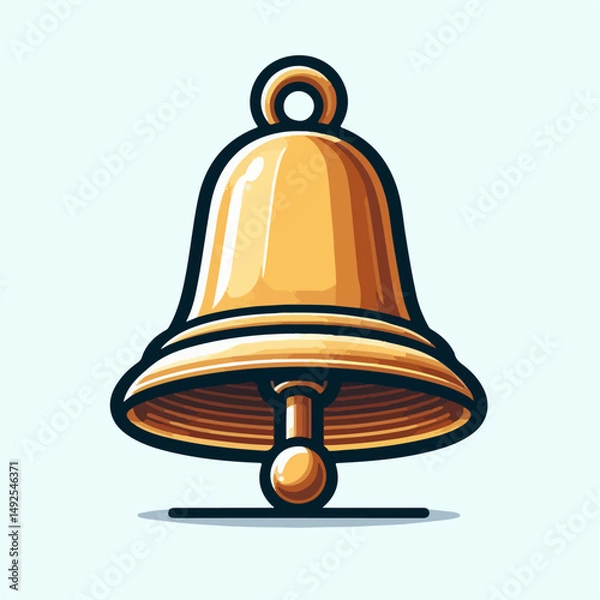 Fototapeta golden bell vector illustration 