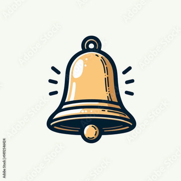 Fototapeta vector illustration of a bell