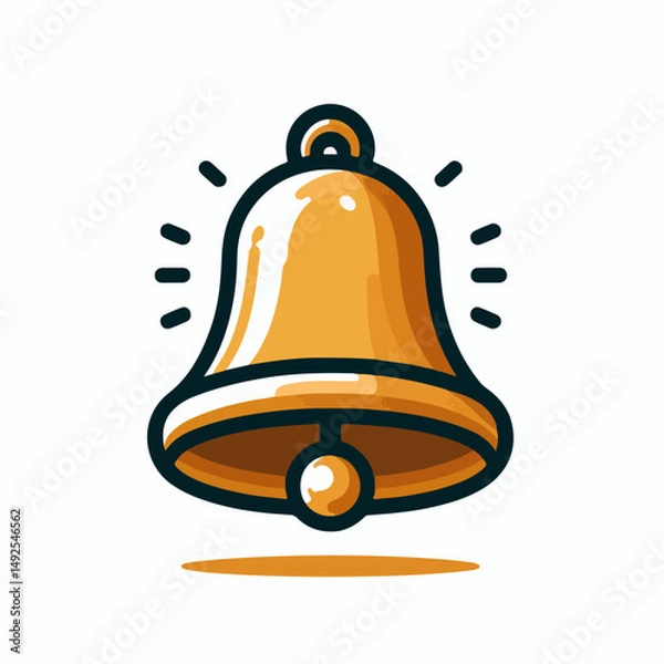 Fototapeta golden bell vector illustration 